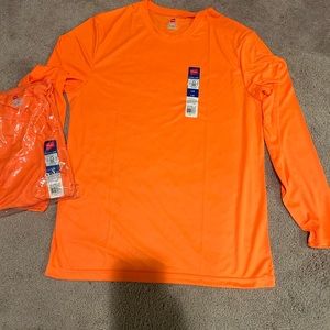 Hanes cool Dri orange safety I have 30 shirts